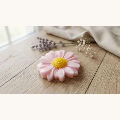 Flor artesanal de jabón natural con pétalos texturizados – DulNat Guanajuato